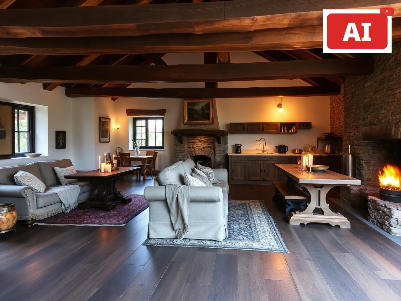 Lodge II · La Clairière, interior